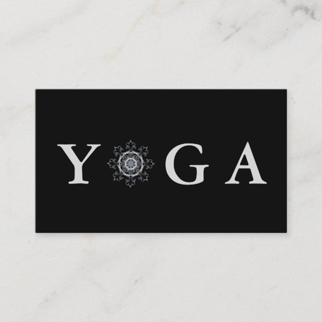 Carte De Visite Yoga Instructeur Style Vintage (Devant)