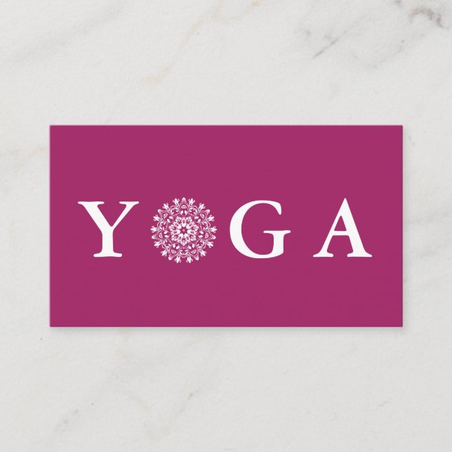 Carte De Visite Yoga Instructeur Style Vintage (Devant)