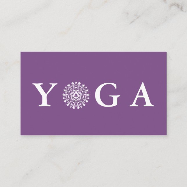 Carte De Visite Yoga Instructeur Style Vintage (Devant)