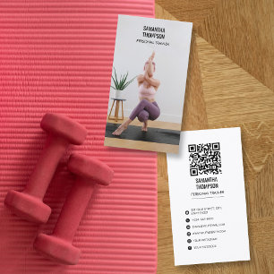 Carte De Visite Yoga Instructor Personal Trainer Fitness Photo