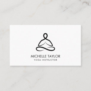 Carte De Visite Yoga Instructor Pilates Fitness Moderne Minimalist