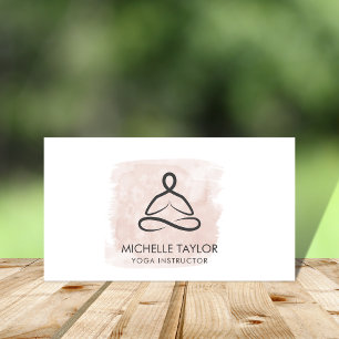 Carte De Visite Yoga Instructor Pilates Fitness Moderne Rose