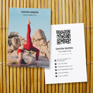 Carte De Visite Yoga Instructor Pilates Trainer Fitness Photo