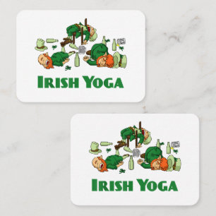 Carte De Visite Yoga Irlandais Drôle de la Saint-Patrick