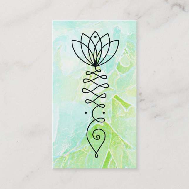 Carte De Visite *~* Yoga Lotus Pastel Peony Massage Reiki Guérisse (Devant)