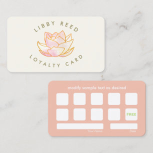 Carte De Visite Yoga Loyauté 10 Visit Punch