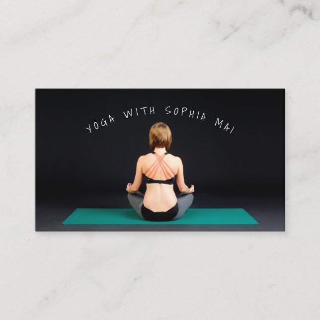 Carte De Visite Yoga Mat, Instructeur de Yoga (Devant)