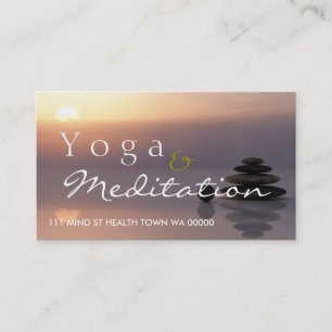 Carte De Visite YOGA Méditation Équilibre Instructeur Santé Esprit
