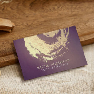 Carte De Visite Yoga Méditation Instructeur Purple Gold ZEN Symbol