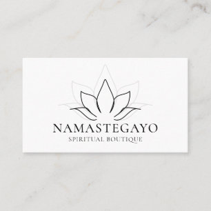 Carte De Visite Yoga Méditation Spirituelle Lotus Zen Holistique
