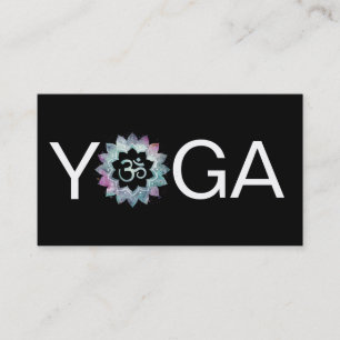 Carte De Visite *~* Yoga OM Aum Lotus Mandala Enseignant