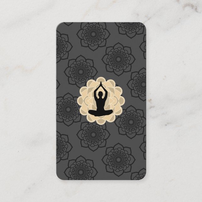 Carte De Visite Yoga Pose Lotus Motif (Devant)