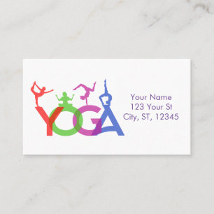 Carte De Visite Yoga Poses Silhouettes Thunder_Cove