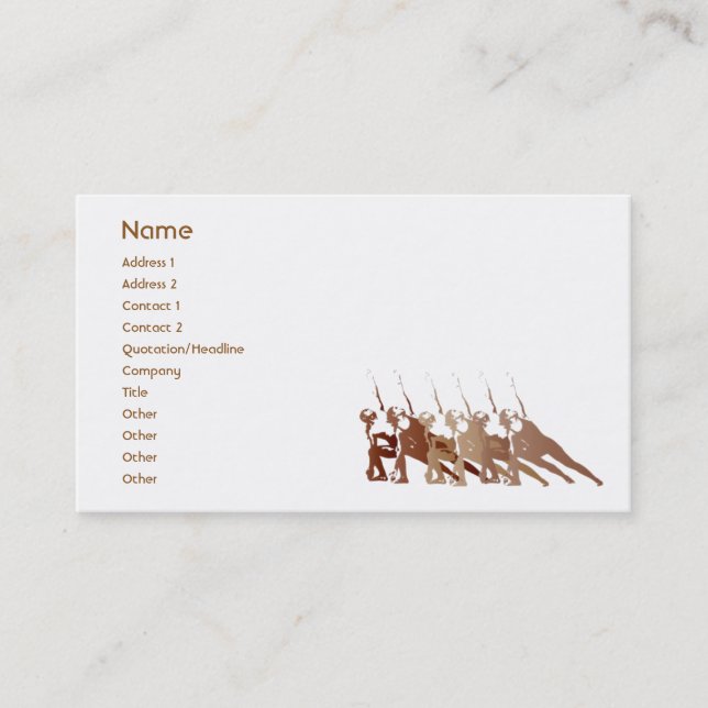 Carte De Visite Yoga rouge - affaires (Devant)