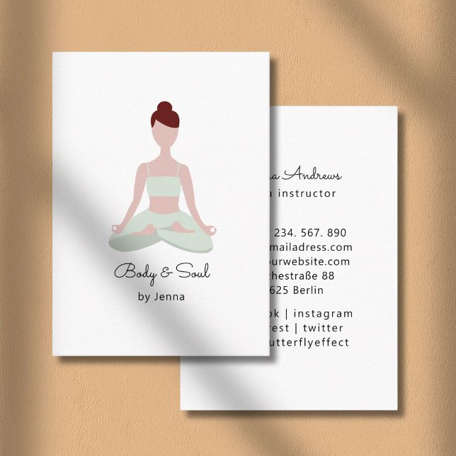 Carte de visite Yoga Visitenkarte (Yoga Reiki Wellness Meditation Business Card)