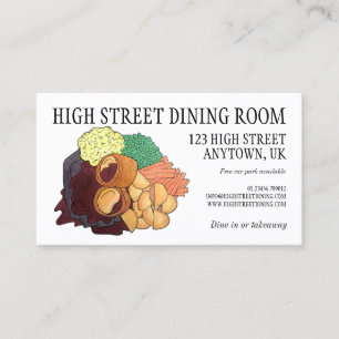 Carte De Visite Yorkshire Pudding Sunday Roast Royaume-Uni