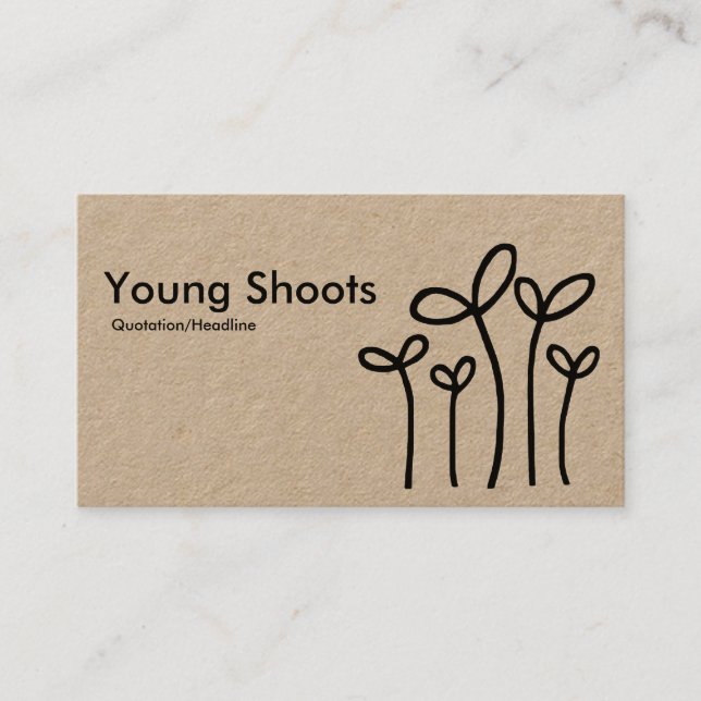 Carte De Visite Young Shoots - (Kraft) (Devant)