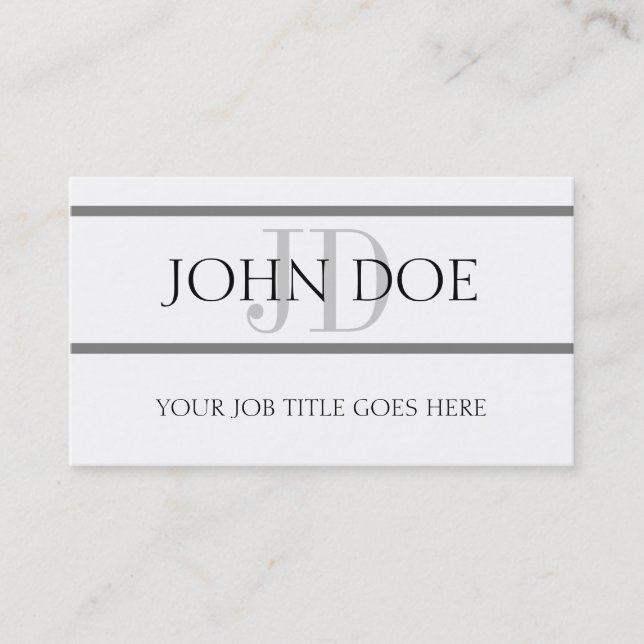 Carte De Visite YourJobTitle barre W/W Horiz (Devant)