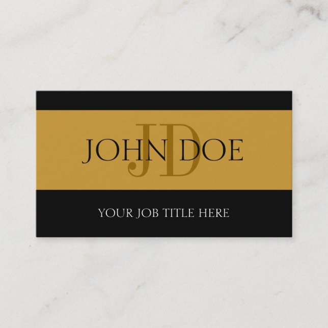Carte De Visite YourJobTitle Stripes Gold (Devant)