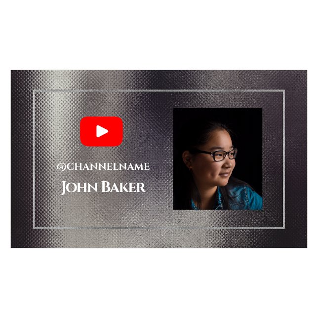 Carte De Visite YOUTUBE Channel Advertisement QR Code Photo (Créateur téléchargé)