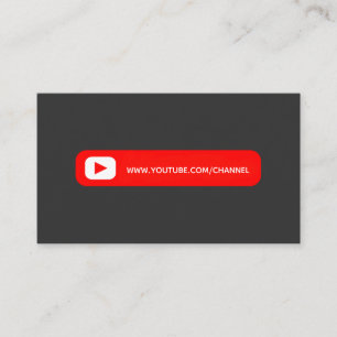 Carte De Visite Youtube Youtuber Médias Sociaux Blogueur Vlogueur