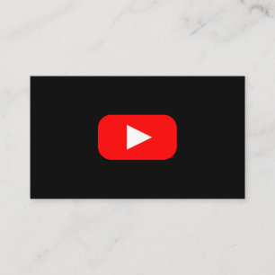 Carte De Visite Youtube Youtuber Médias Sociaux Blogueur Vlogueur