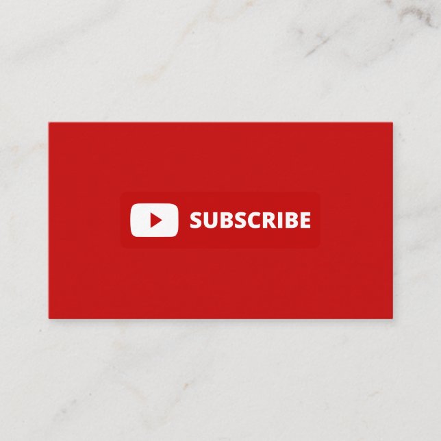 Carte De Visite Youtube Youtuber S'abonner (Devant)