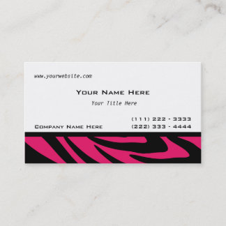 Carte De Visite Zebra Stripes