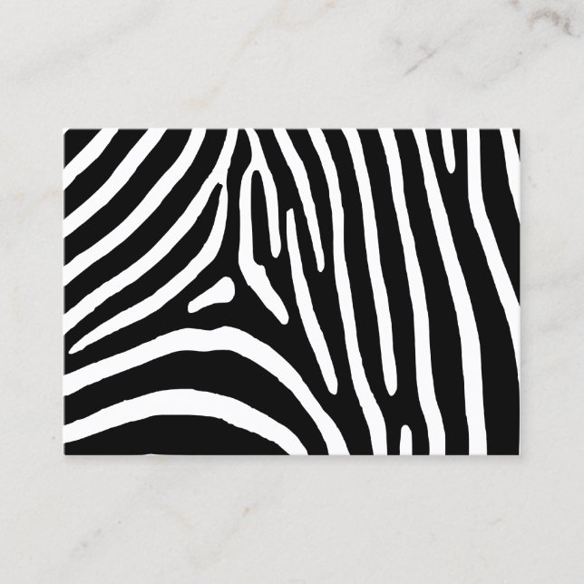Carte De Visite Zebra Stripes (Devant)
