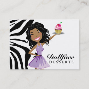 Carte De Visite Zèbre d'Ebonie de 311 desserts de Dollface 3,5 x 