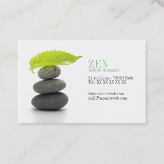 Carte de visite Zen avec un empilage de galets