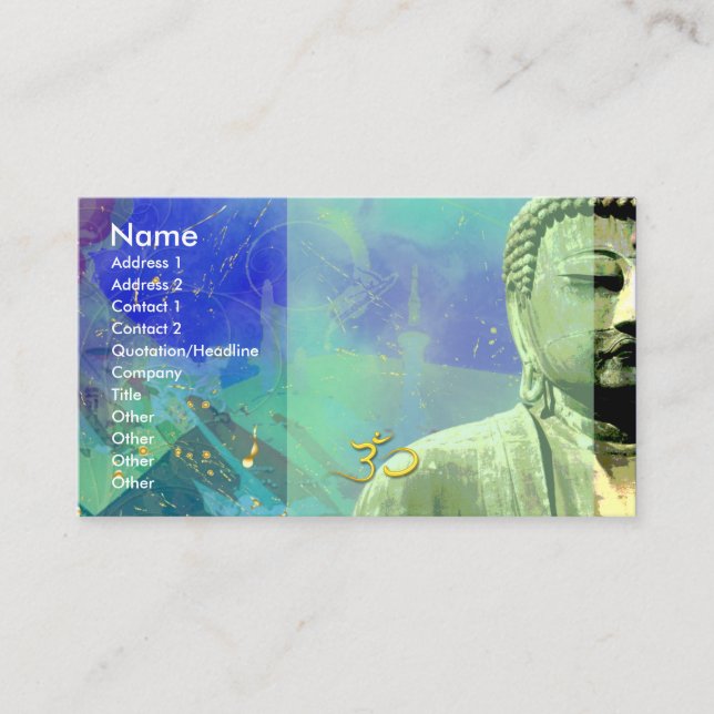 Carte de visite Zen Bouddha, urbanisée (Devant)