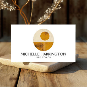 Carte De Visite Zen Calme Midsiècle Design Vie Entraîneurs, Yoga