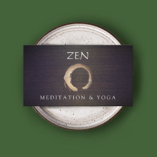Carte De Visite Zen Circle Enso Yoga et méditation bouddhiste