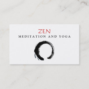 Carte De Visite Zen Circle Enso Yoga et méditation Bouddhiste 3