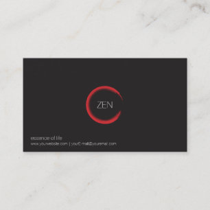 Carte de visite Zen rouge