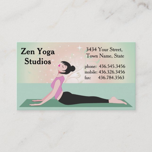 Carte De Visite Zen Yoga - ver2 - Instructeur ou formateur (Devant)