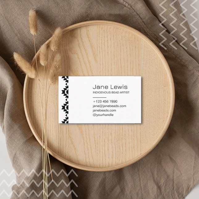 Carte De Visite Zic Zac Design Illustration Art indigène (Créateur téléchargé)