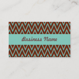 Carte de visite Zig Zag Turquoise