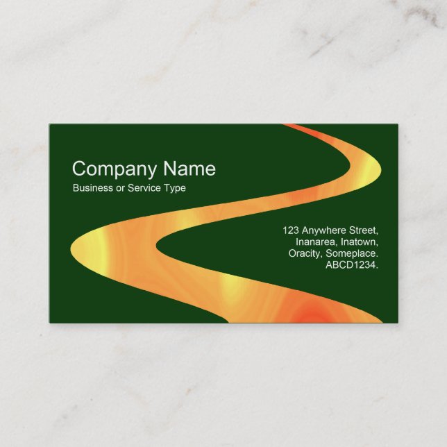 Carte De Visite ZigZag Path - Flame Path - Green 003300 (Devant)