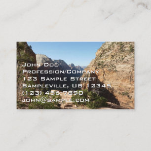 Carte De Visite Zion depuis Angels Landing Trail Parc national de 