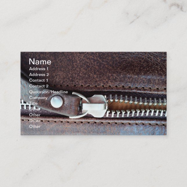 Carte De Visite Zipper (Devant)