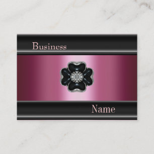 Carte de visite Zizzago Silk Rose Noir Jewel