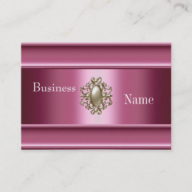 Carte de visite Zizzago Soie Perle Rose Bijou (Devant)