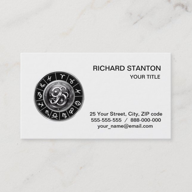 Carte De Visite Zodiac signs (Devant)