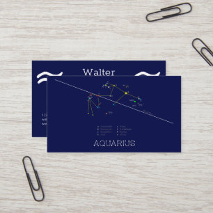 Carte De Visite Zodiaque Aquarius