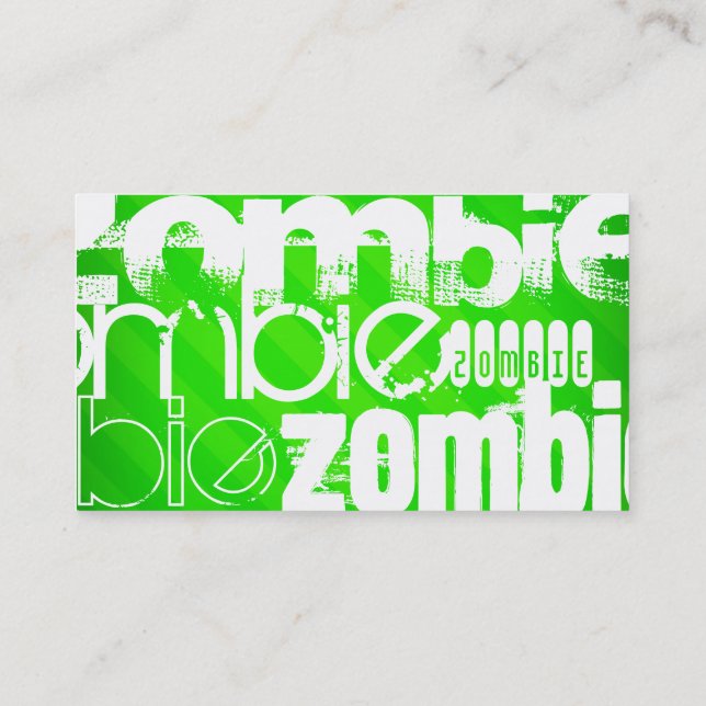 Carte De Visite Zombie ; Grandes vertes néon (Dos)