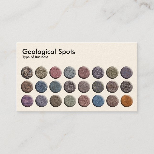 Carte De Visite Zones géologiques - Crème (Devant)