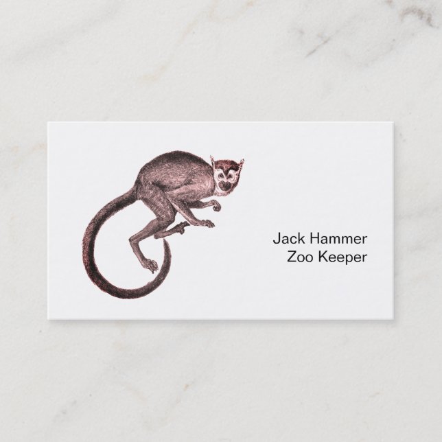 Carte De Visite Zoo Keeper (Devant)