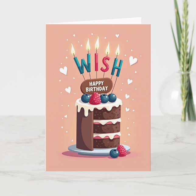 Carte de vœu Chocolate Berry Wish (Devant)